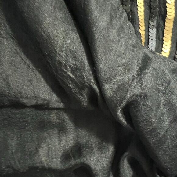 Royal Feelings Blouse Women 2X Sequined Beaded Abstract Graphic Vtg 80s Silk - Picture 10 of 13